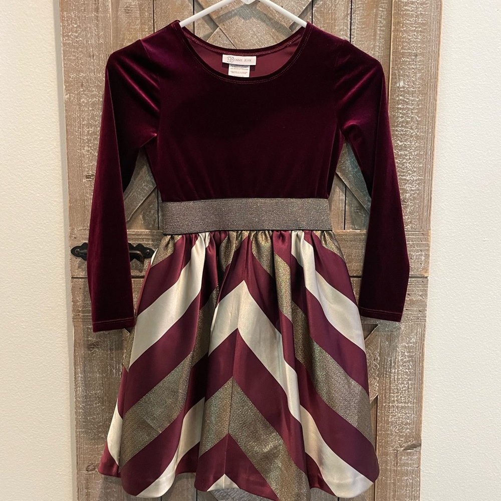 Bonnie Jean Velvet Long sleeve dress